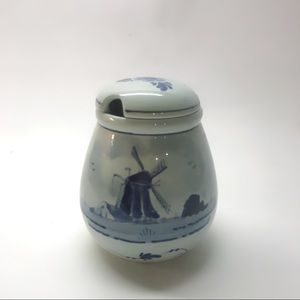 Delft sauce coffee powder container with a lid